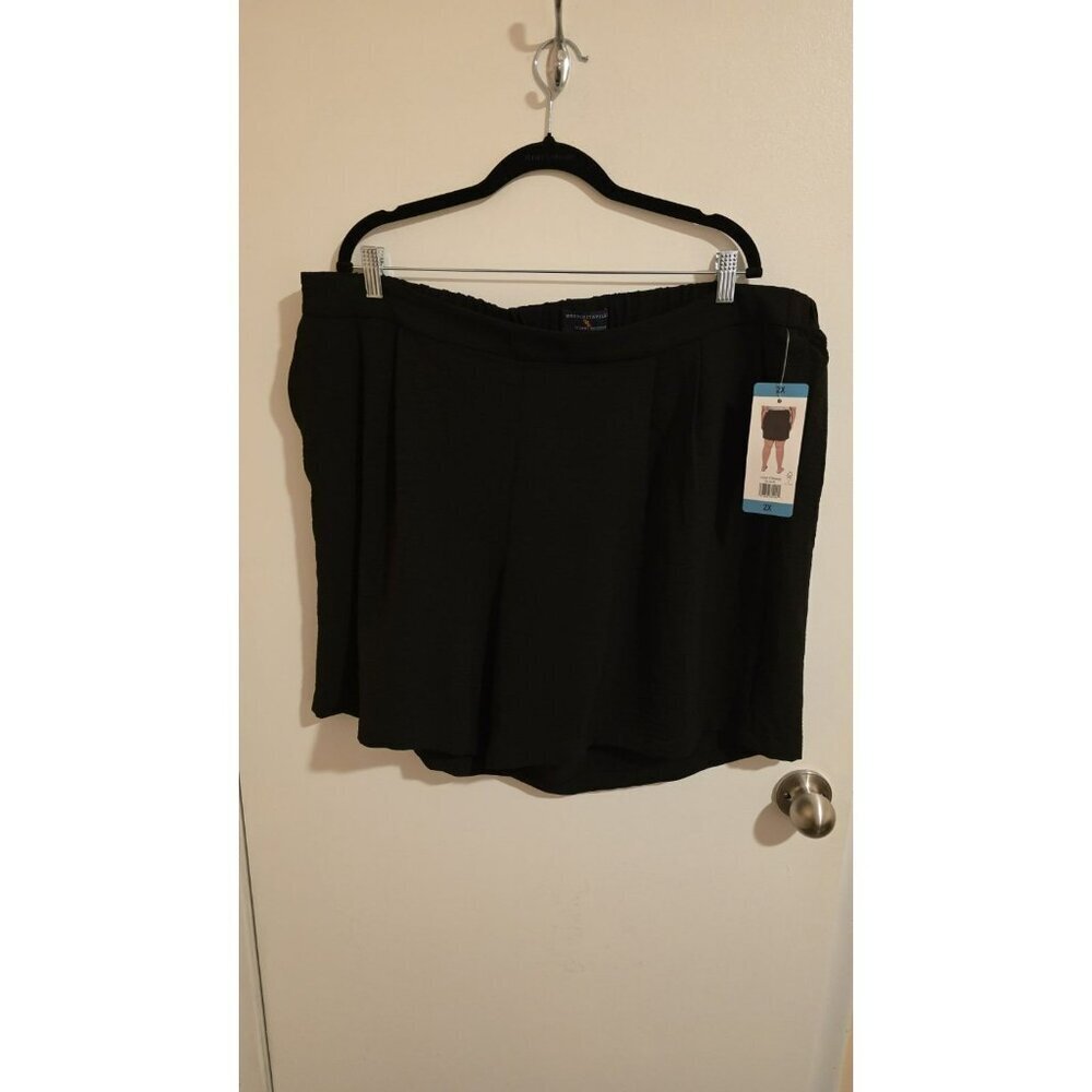 Margaritaville Shorts Womens Pullon Pockets Black Size 2X Vacation Resort Cruise